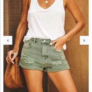 VICI - NEW w TAGS distressed stagecoach shorts